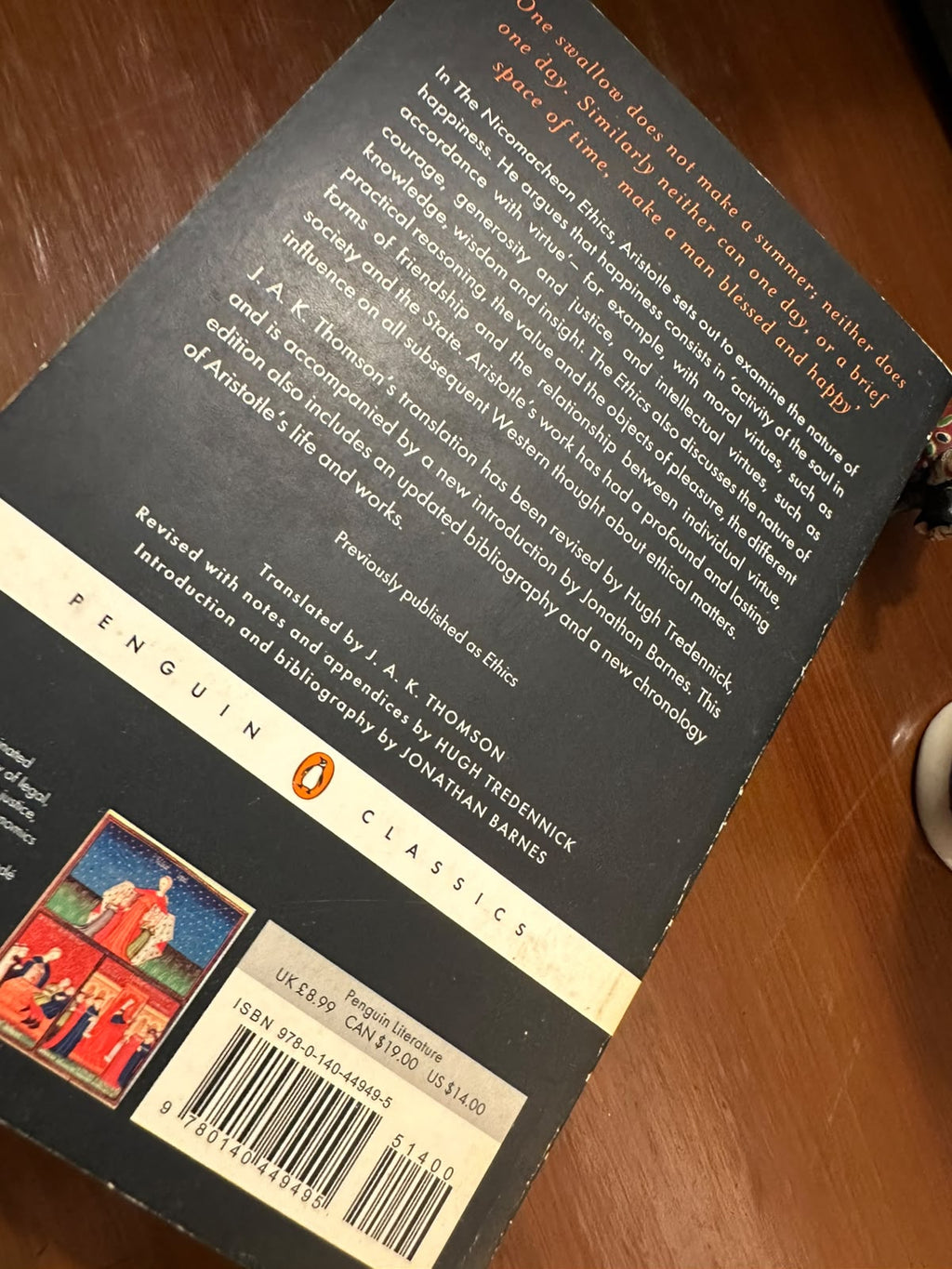 The Nicomachean Ethics by Aristotle (Penguin Classics) — Pre-Loved Edition